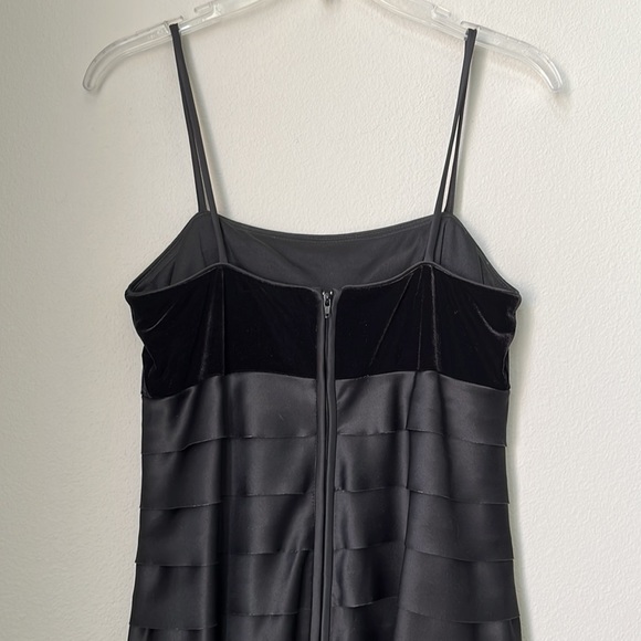 Alex Evenings Black Faux Velvet Two-Piece Dress - Picture 13 of 17